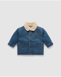 Purebaby - Denim Sherpa Jacket - Kids-Babies
