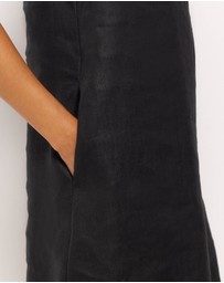 AERE - Orla Linen U-Neck Mini Dress