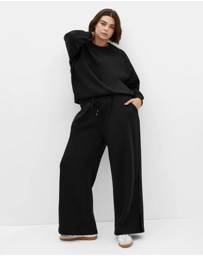 City Chic - Plus size Finesse Trackpant - black