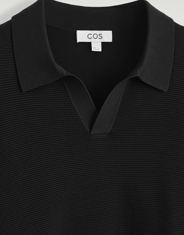 COS - Textured Knitted Polo Jumper