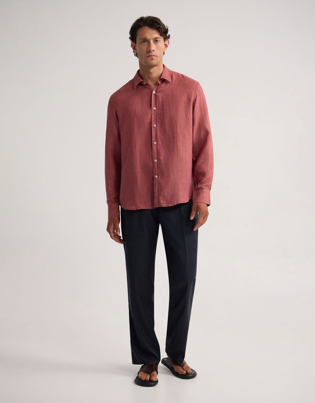 Oxford - Cooper Ls Delave Linen Shirt