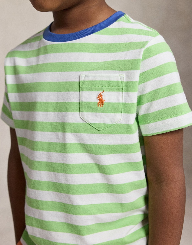 Polo Ralph Lauren - Striped Cotton Jersey Pocket Tee - Babies-Kids