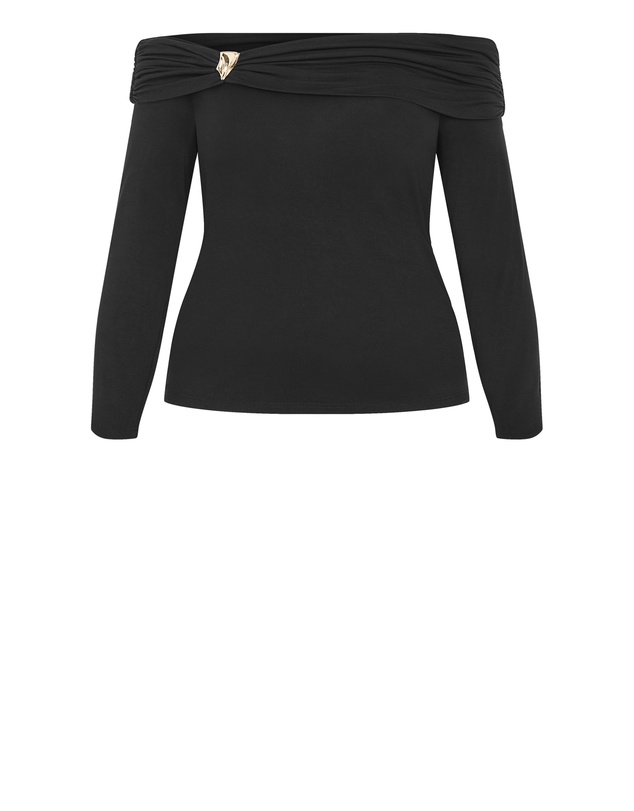 City Chic - Buckle Detail Top