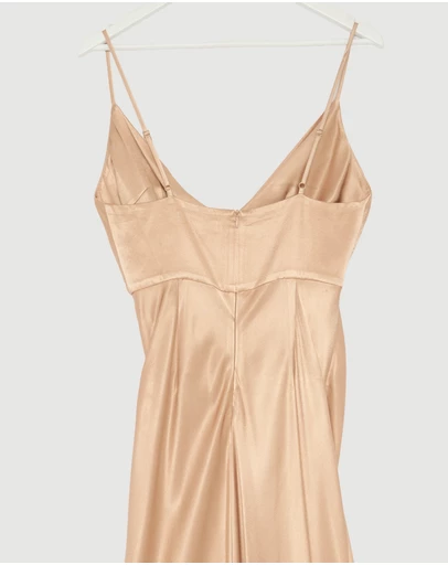 Revibe - Repaired Shona Joy La Lune Cross Draped Maxi Dress - AU 10