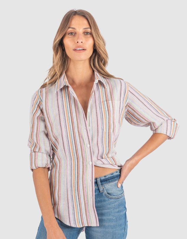 CAMIXA - IRIS Stripes Linen Shirt