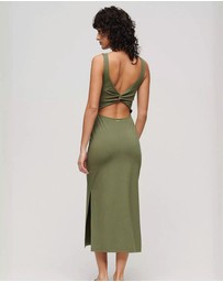 Superdry - Jersey Twist Back Midi Slim Fit Dress