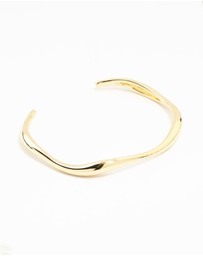 Lovisa - Gold Plated Brass Wavy Open Wrist Cuff