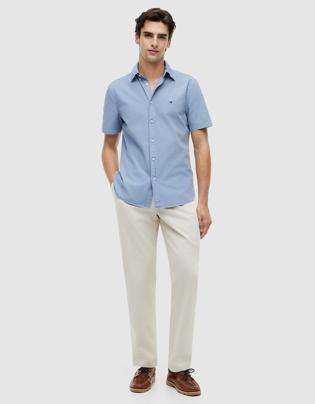 Tommy Hilfiger - Regular Fit Washed Poplin Short Sleeve Shirt