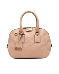 Pre-Loved by Azura Reborn - Pre-Loved Medium Heritage Grain Check Embossed Orchard Bowling Bag