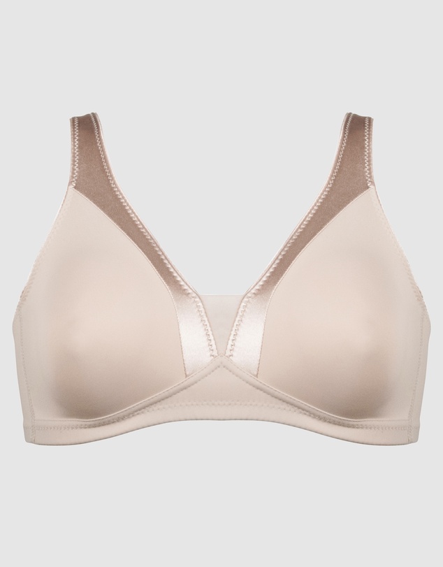 Naturana - Moulded Soft Cup Wirefree Bra With Satin Trim