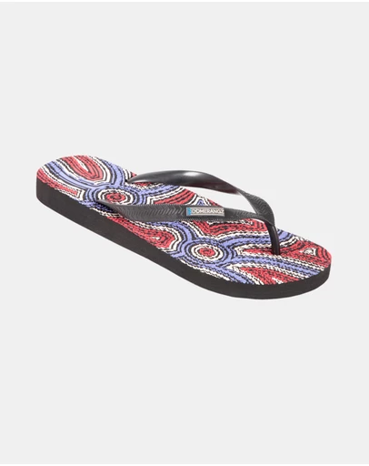 Boomerangz Footwear - Men's Saltwater Dreamtime Thongs 02 with arch support and 2 x interchangeable straps