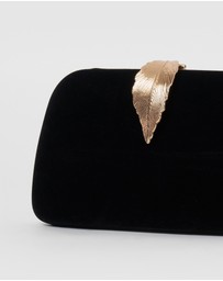 Izoa - Rebecca Clutch Black Velvet