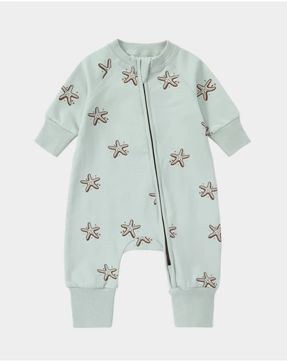 Susukoshi - Terry Relaxed Zip Suit. Starfish