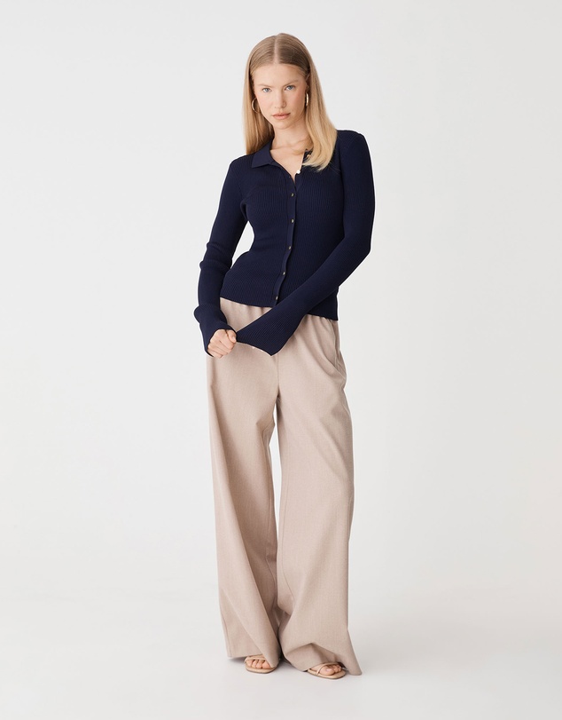 Forcast - Bristol Collared Rib Cardigan