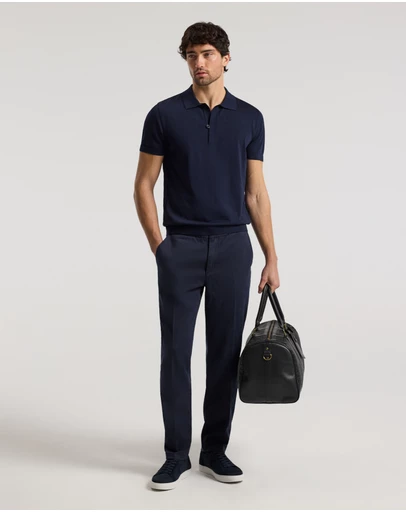 Calibre - Tech Knit Button Polo Navy Light