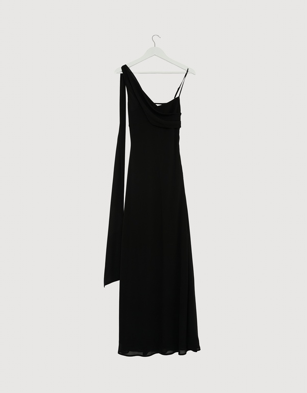 Revibe - Repaired CHANCERY Elly Asymmetric Draped Cowl Maxi Dress - AU 8