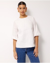 AERE - Sadie Linen Top
