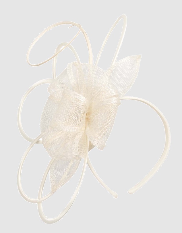 Max Alexander - Sinamay Cream Flower Racing Fascinator