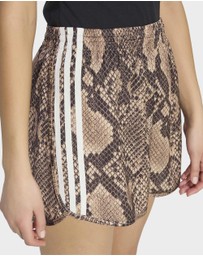 adidas Originals - SNAKE PRINT SATIN SHORTS Womens