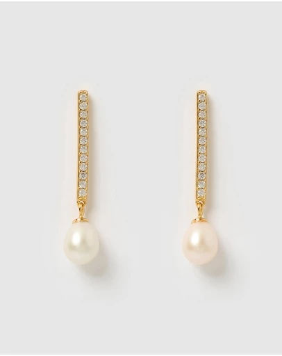 Izoa - Shan Pearl Stud Earrings