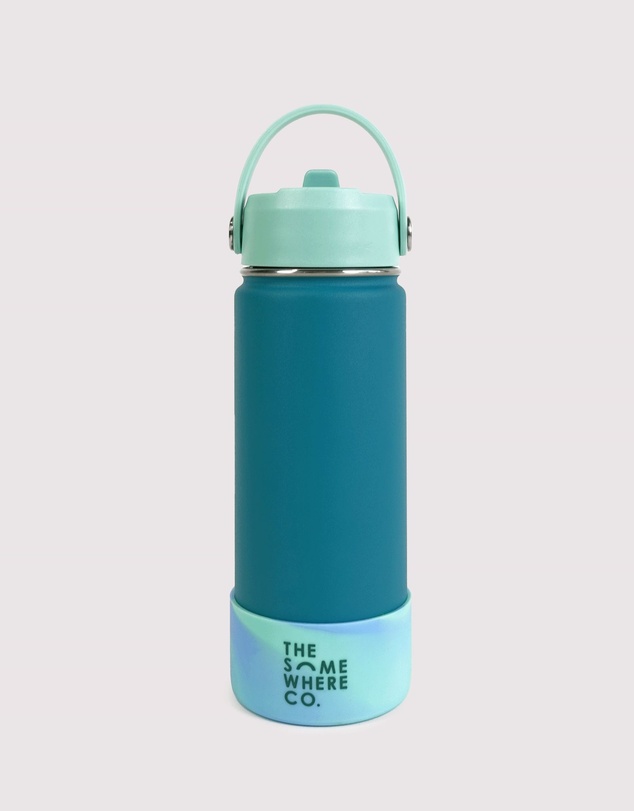 The Somewhere Co - Jade Green Swirl Bottle 500ml