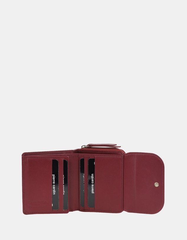Pierre Cardin - Pierre Cardin Ladies Leather Tri-Fold Tab Wallet