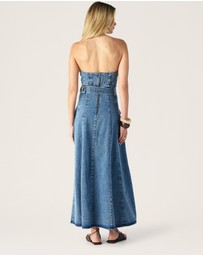 MOS The Label - Aveline Denim Strapless Dress