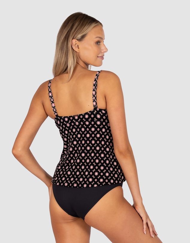 Baku Swimwear - Kasbah D/E Cup Ruched Front Singlet Top