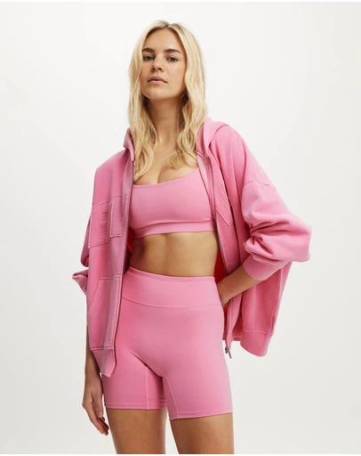 Cotton On Body Active - Fleece Oversized Zip Through Hoodie