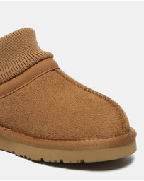 EVERAU - Australian Shepherd Ugg Kids Margaret Cow Suede Upper UGG Boots