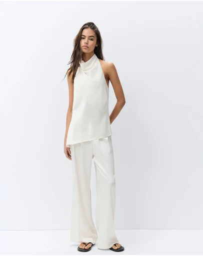 UNISON - Satin Wide Leg Pant