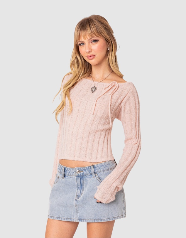 EDIKTED - Emmy Open Back Knit Top