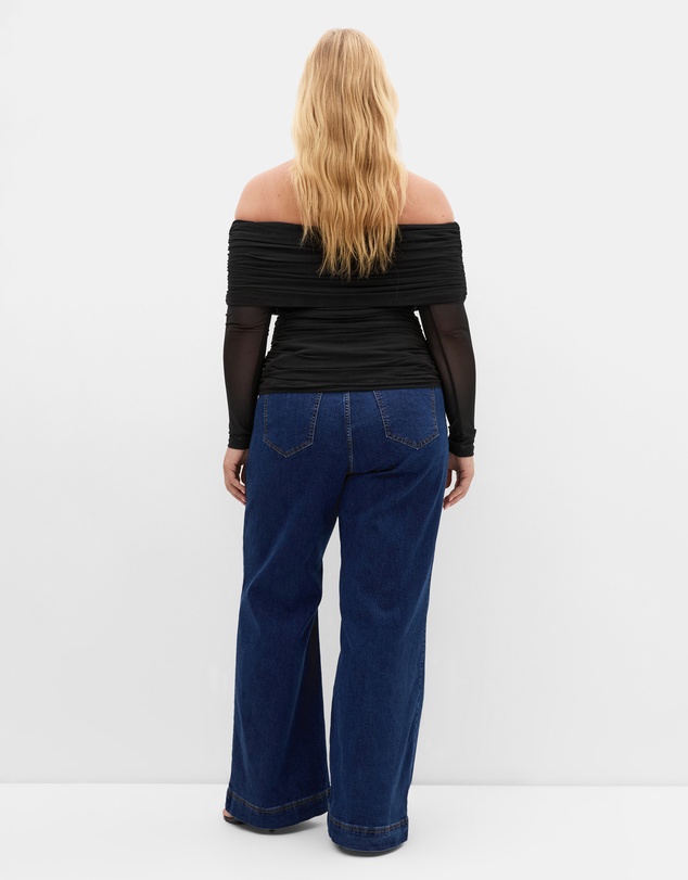 City Chic - Dana Mesh Long Sleeve Top