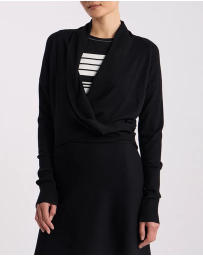 David Lawrence - Grayson Merino Wrap Cardigan