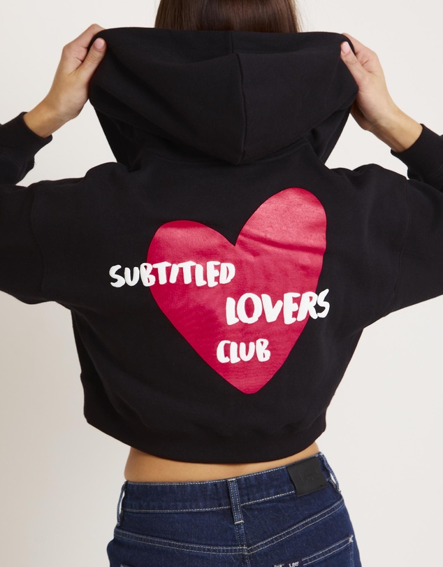 Subtitled - Lovers Club Cropped Zip Hoodie