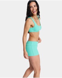 Roxy - Womens Roxy Sunshine High Rise Boyleg Bikini Bottom