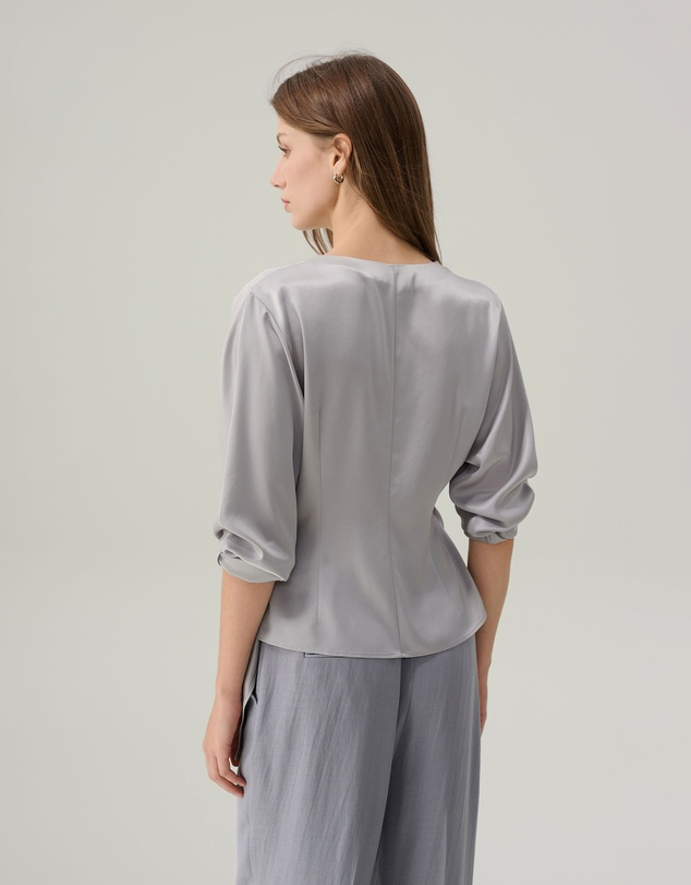 IDA+S - Juliette Satin Wrap Blouse