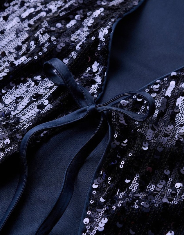 Superdry - Sequin Wrap Maxi Slim Fit Dress