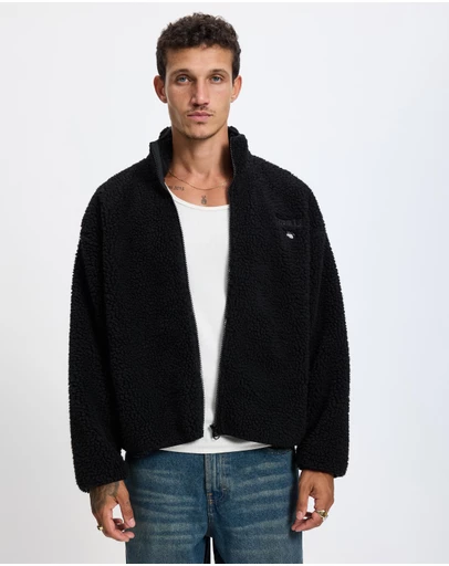 Thrills - Web Of Deceit Cropped Sherpa Jacket