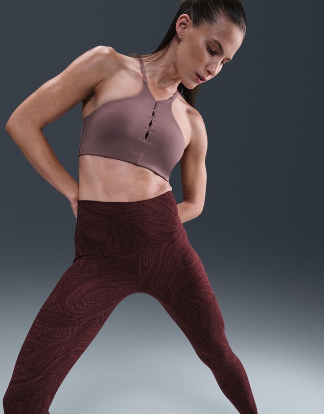 Nike - Zenvy Gentle-Support High-Waisted 7/8 Printed Leggings