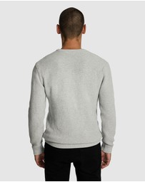 yd. - Jayce Crew Neck Cotton Textured Knit Jumper