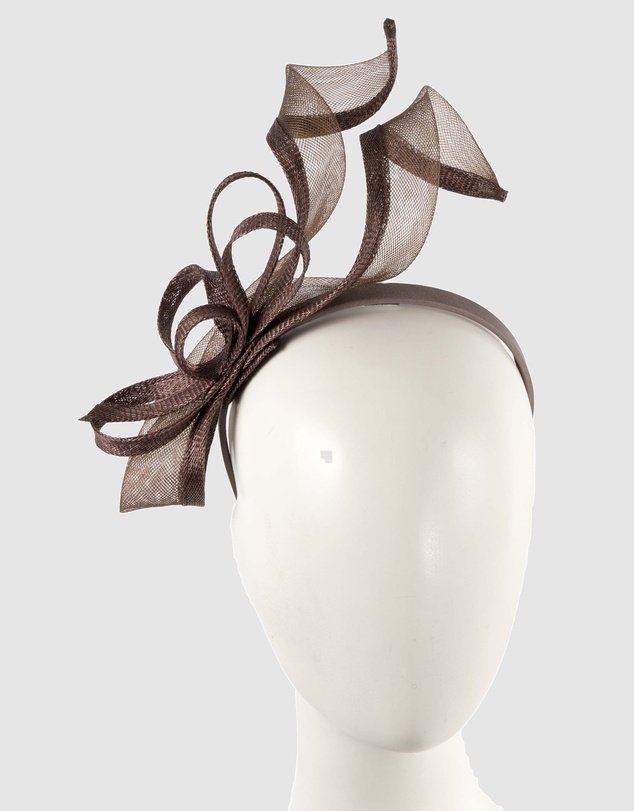 Max Alexander - Small Brown Sinamay Loops Fascinator