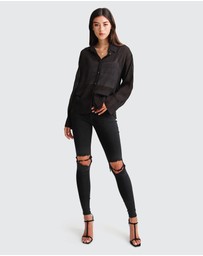 Belle & Bloom - Yoko Shirred Chiffon Blouse