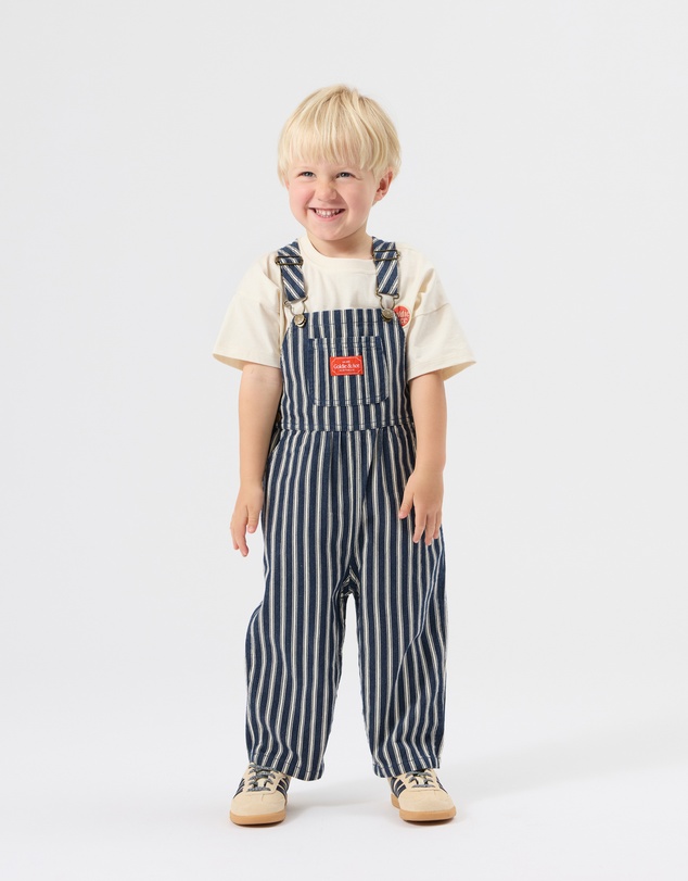 Goldie + Ace - Railroad Stripe Austin Overalls - Babies-Kids