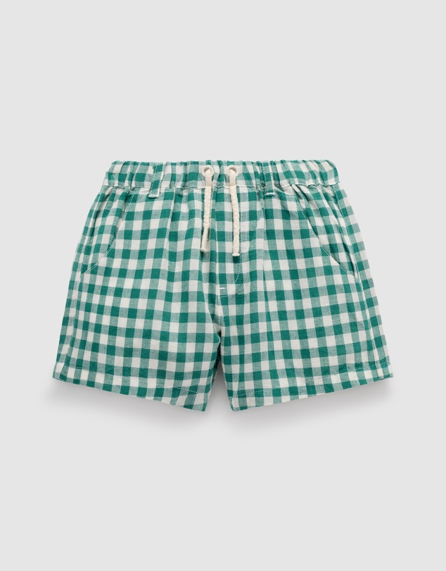 Purebaby - Gingham Shorts Christmas -Kids-Babies