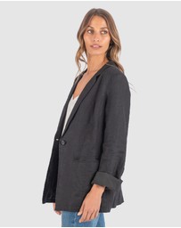 CAMIXA - Jackie Oversized Linen Blazer Jacket