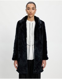 Lindsay Nicholas New York - Faux Fur Car Coat