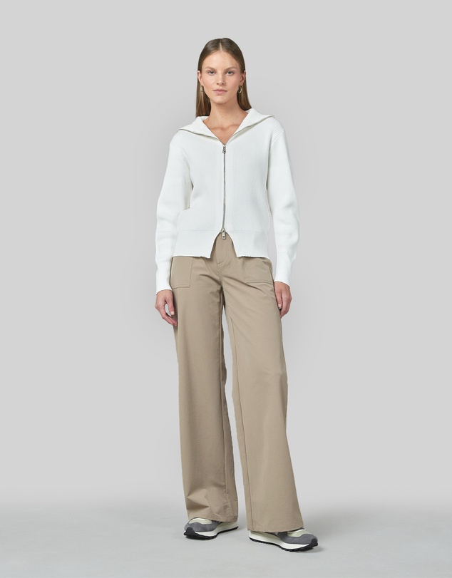 DRICOPER DENIM - Clara Ivory Rib Knit Top