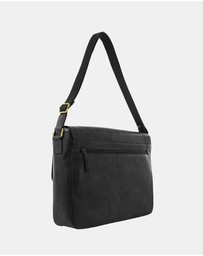 Pierre Cardin - Pierre Cardin Men's Leather Messenger Bag