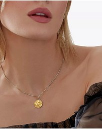 Rachel Jackson - Zodiac Art Coin Necklace Aquarius